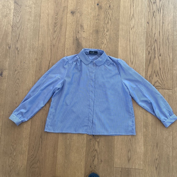 Pomander Place Indigo Stripe Button Down - Picture 4 of 11